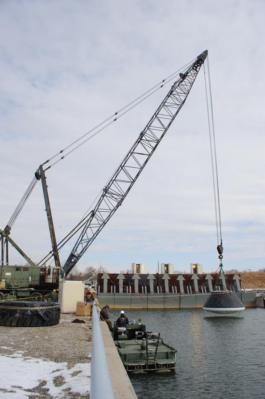 Crew Module Water Landing Model Assent  Test site photos at Aberdeen Test Center (Aberdeen, MD)
