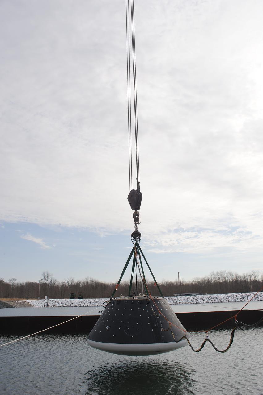 Crew Module Water Landing Model Assent  Test site photos at Aberdeen Test Center (Aberdeen, MD)