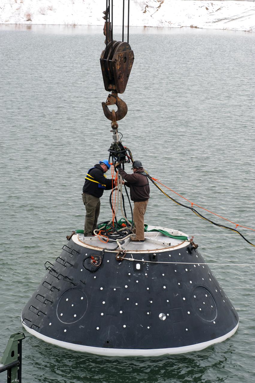 Crew Module Water Landing Model Assent  Test site photos at Aberdeen Test Center (Aberdeen, MD)