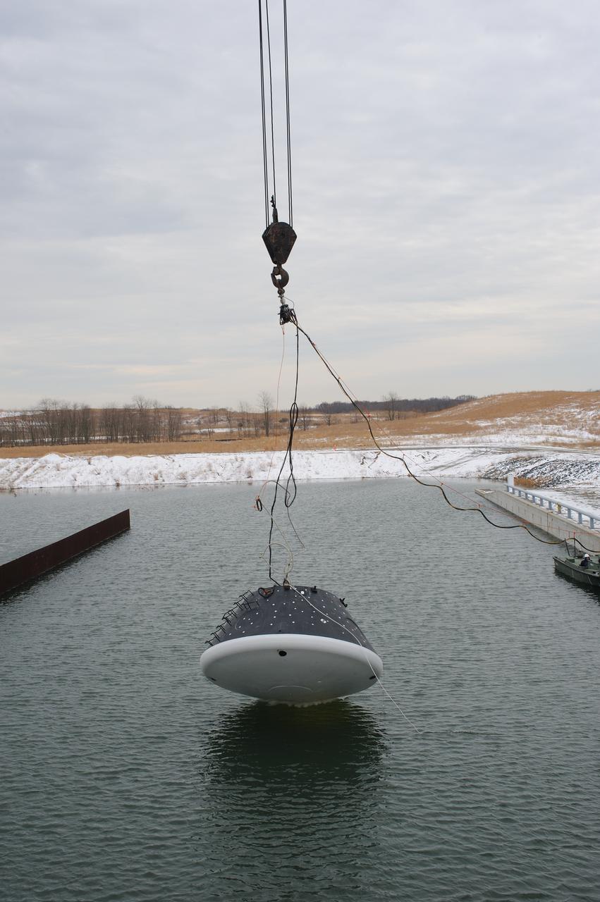 Crew Module Water Landing Model Assent  Test site photos at Aberdeen Test Center (Aberdeen, MD)
