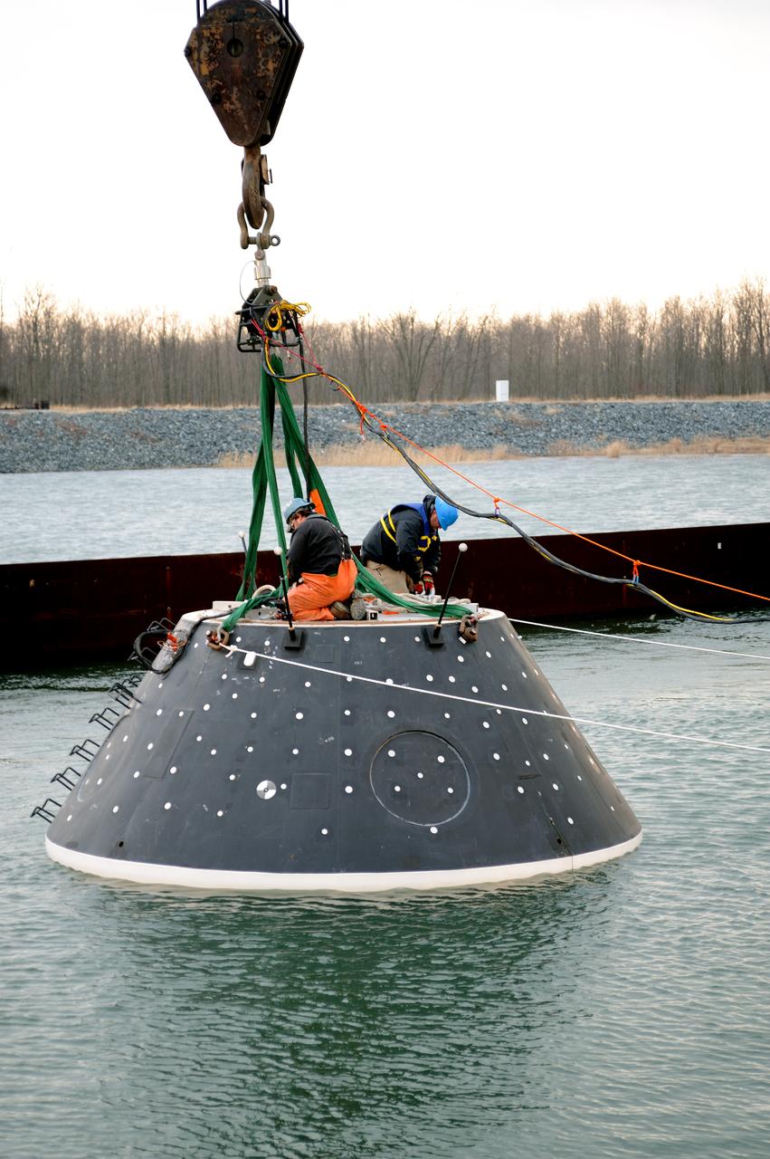 Crew Model Water Landing Module Assessment  Photographs taken at Aberdeen Test Facility  Aberdeen MD. 