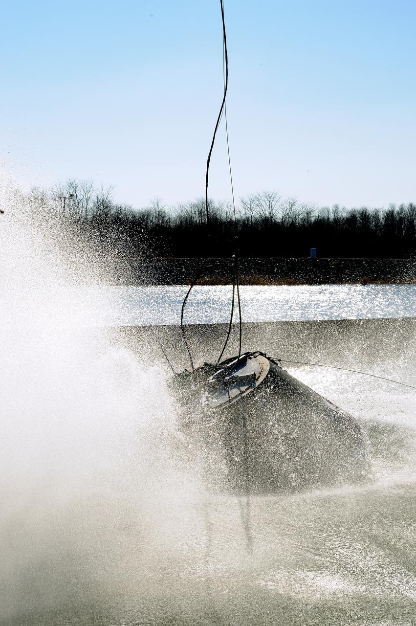 Crew Model Water Landing Module Assessment  Photographs taken at Aberdeen Test Facility  Aberdeen MD. 