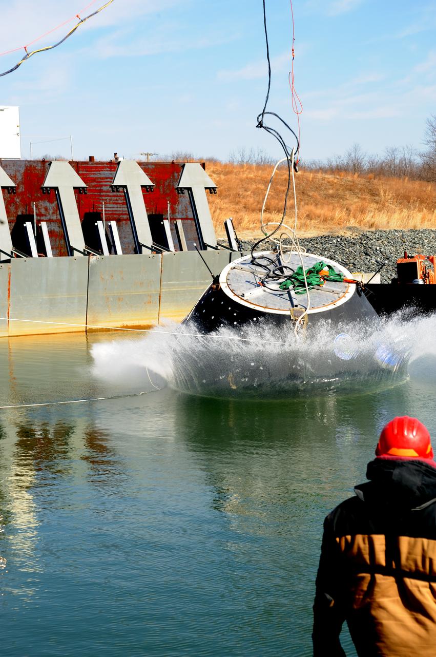 Crew Model Water Landing Module Assessment  Photographs taken at Aberdeen Test Facility  Aberdeen MD. 