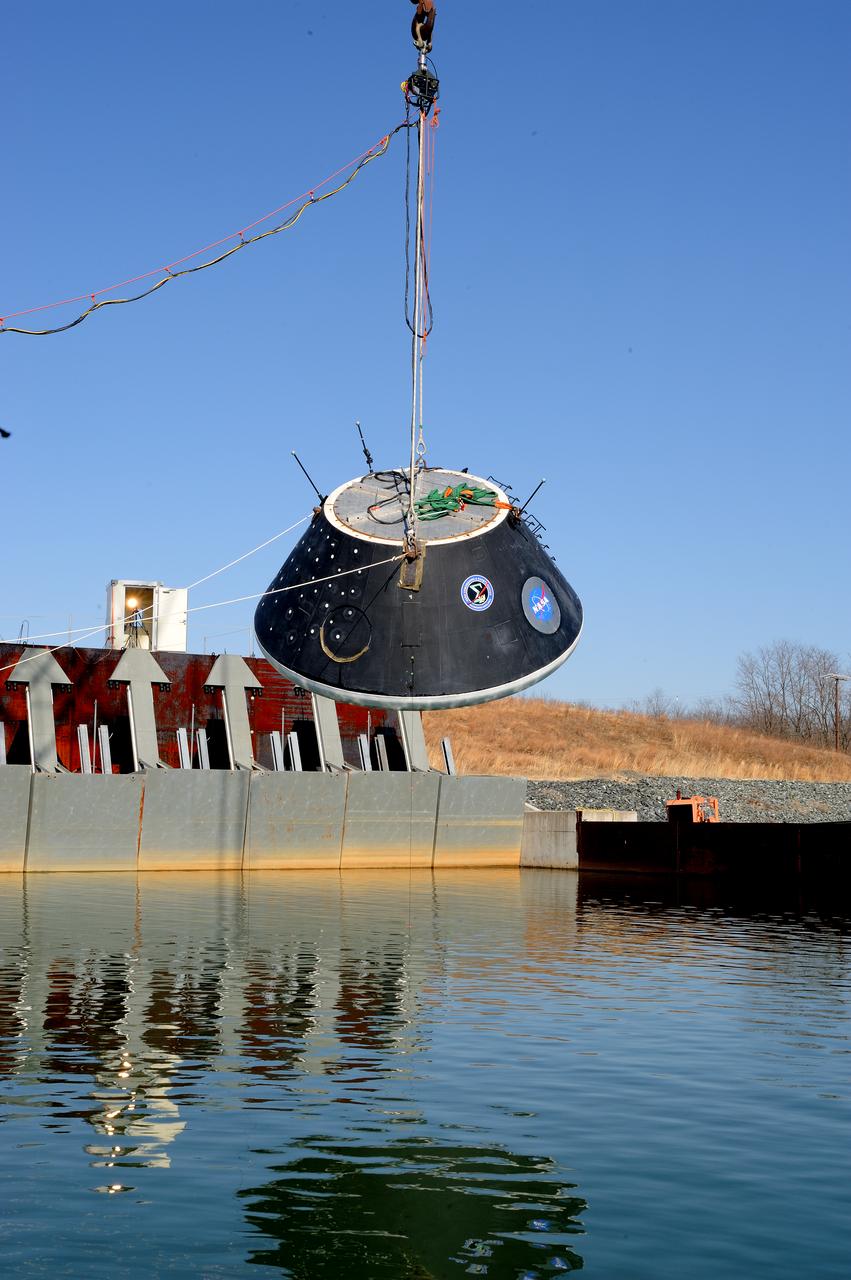 Crew Model Water Landing Module Assessment  Photographs taken at Aberdeen Test Facility  Aberdeen MD. 