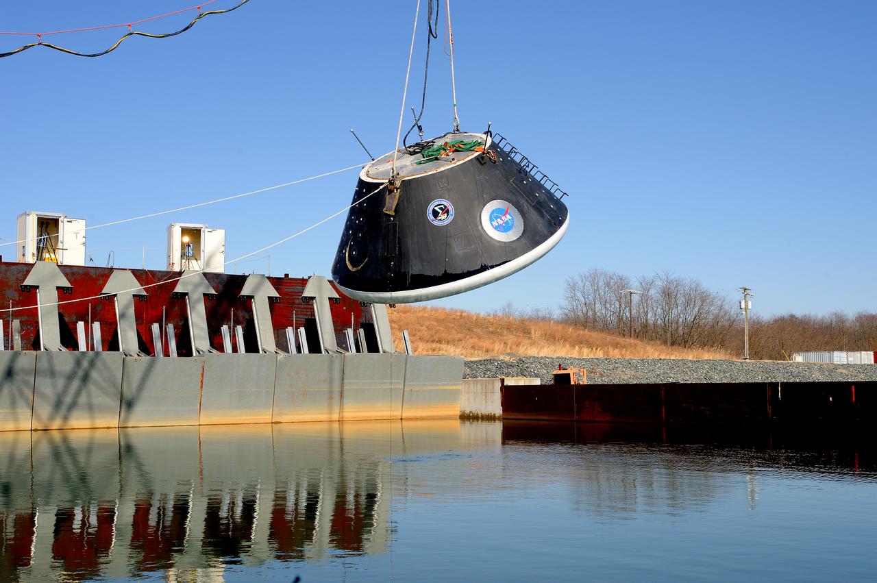 Crew Model Water Landing Module Assessment  Photographs taken at Aberdeen Test Facility  Aberdeen MD. 