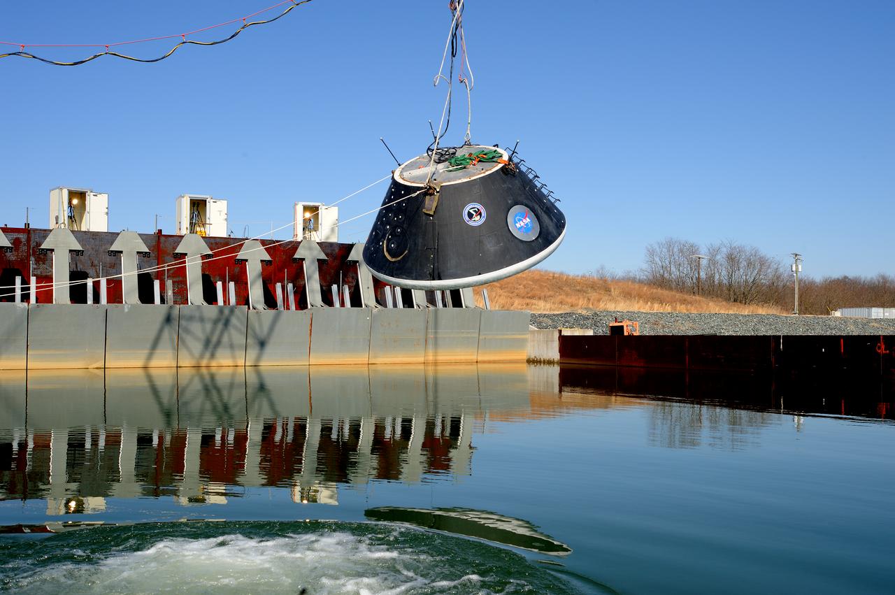 Crew Model Water Landing Module Assessment  Photographs taken at Aberdeen Test Facility  Aberdeen MD. 