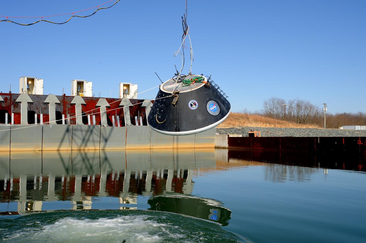 Crew Model Water Landing Module Assessment  Photographs taken at Aberdeen Test Facility  Aberdeen MD. 