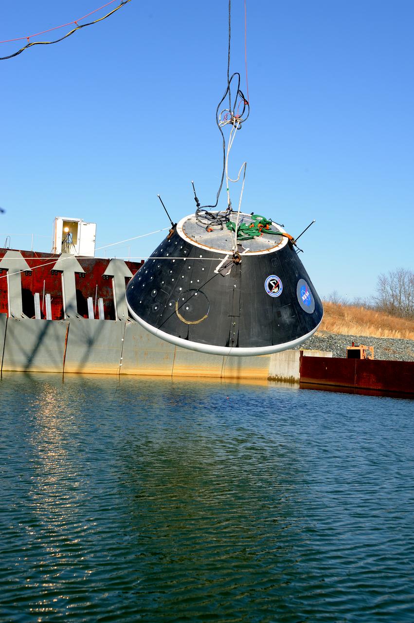 Crew Model Water Landing Module Assessment  Photographs taken at Aberdeen Test Facility  Aberdeen MD. 