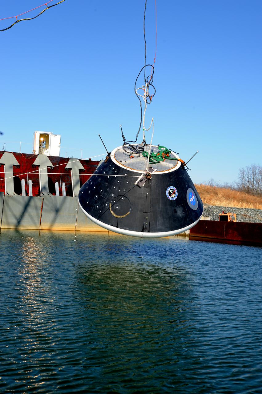 Crew Model Water Landing Module Assessment  Photographs taken at Aberdeen Test Facility  Aberdeen MD. 
