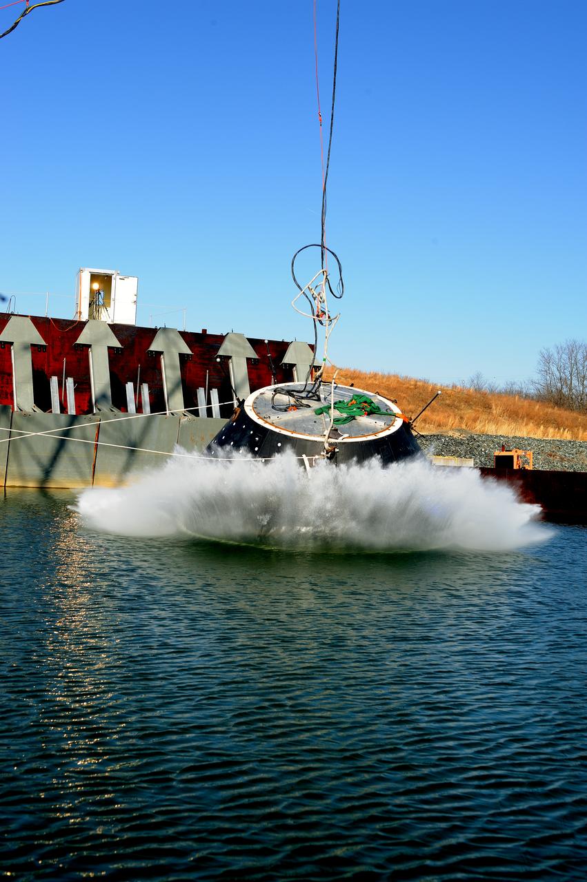 Crew Model Water Landing Module Assessment  Photographs taken at Aberdeen Test Facility  Aberdeen MD. 