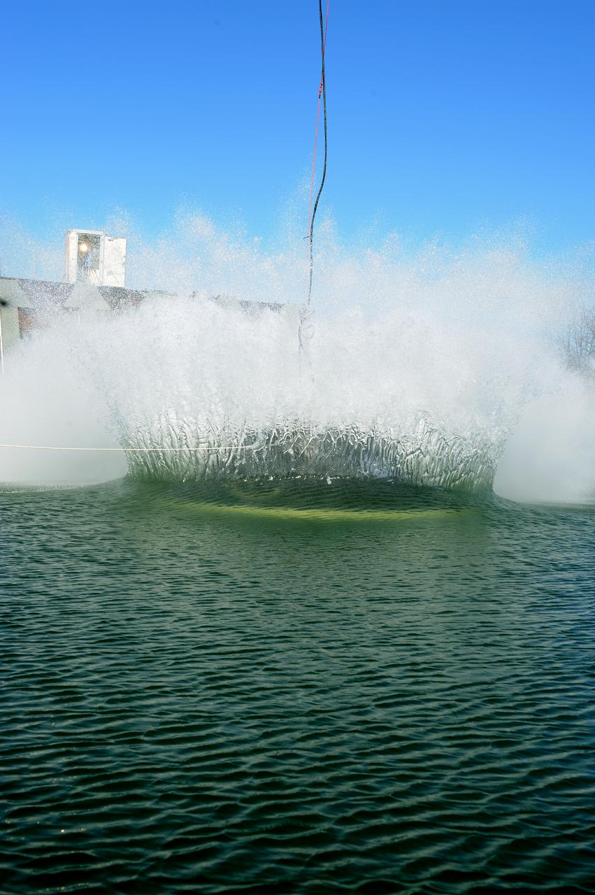 Crew Model Water Landing Module Assessment  Photographs taken at Aberdeen Test Facility  Aberdeen MD. 