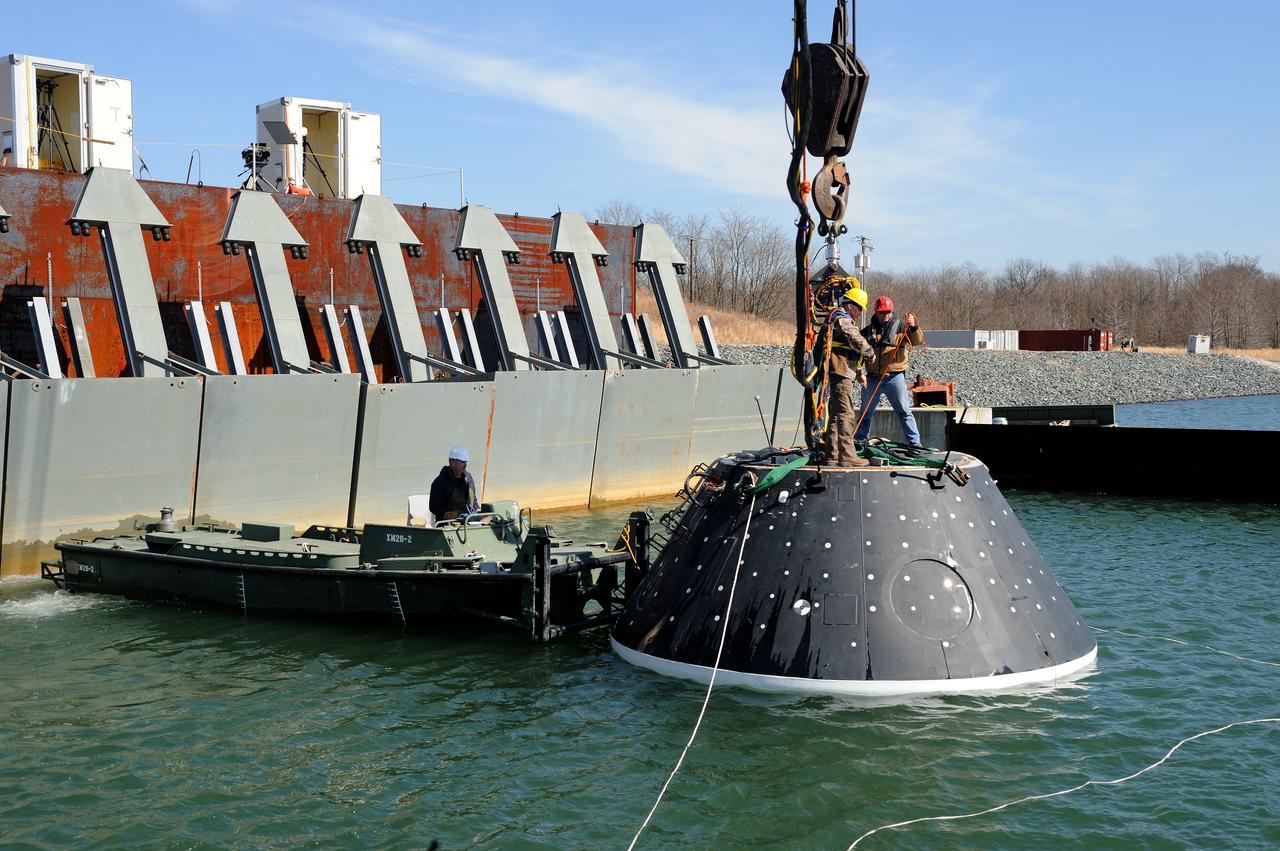 Crew Model Water Landing Module Assessment Photographs taken at Aberdeen Test Facility Aberdeen MD.