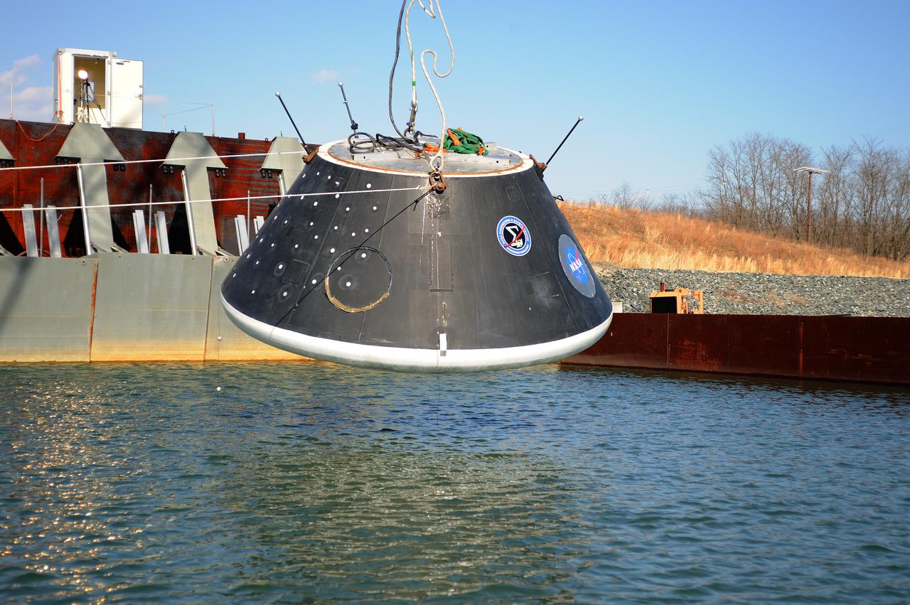 Crew Model Water Landing Module Assessment  Photographs taken at Aberdeen Test Facility  Aberdeen MD. 