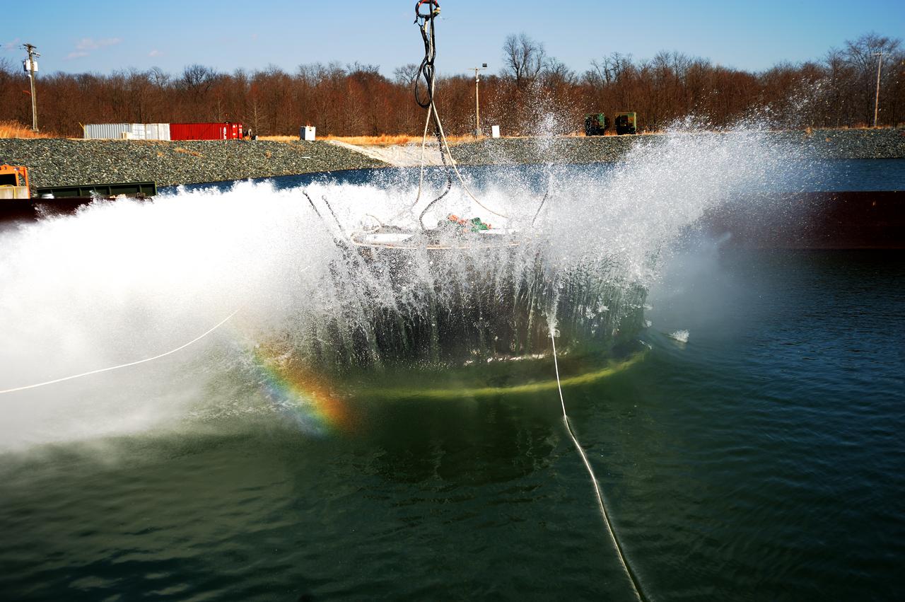 Crew Model Water Landing Module Assessment  Photographs taken at Aberdeen Test Facility  Aberdeen MD. 