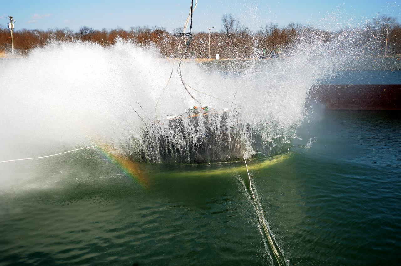 Crew Model Water Landing Module Assessment  Photographs taken at Aberdeen Test Facility  Aberdeen MD. 