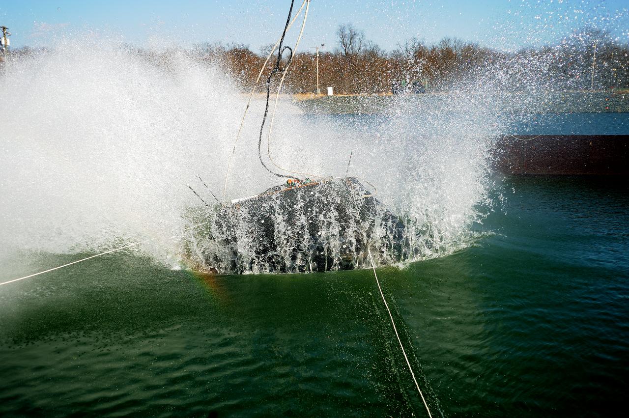 Crew Model Water Landing Module Assessment  Photographs taken at Aberdeen Test Facility  Aberdeen MD. 