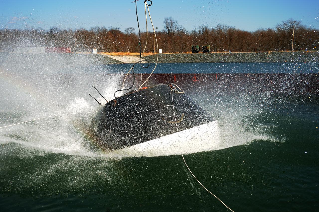 Crew Model Water Landing Module Assessment  Photographs taken at Aberdeen Test Facility  Aberdeen MD. 
