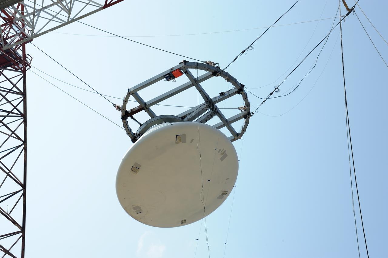 ORION Project-(SPLASH) Structural Passive Landing Attenuation for Survivability of Human Crew (BTA) Boiler Plate Test Article Water Impact Test-Pot Phase"0" Test POT#2  Tested at the Hydro Impact Basin at the Landing and Impact Research Facility (Gantry)