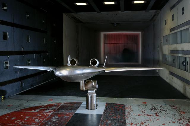 NASA image: (HWB) Hybrid Wing Body Aerodynamic Test in 14x22