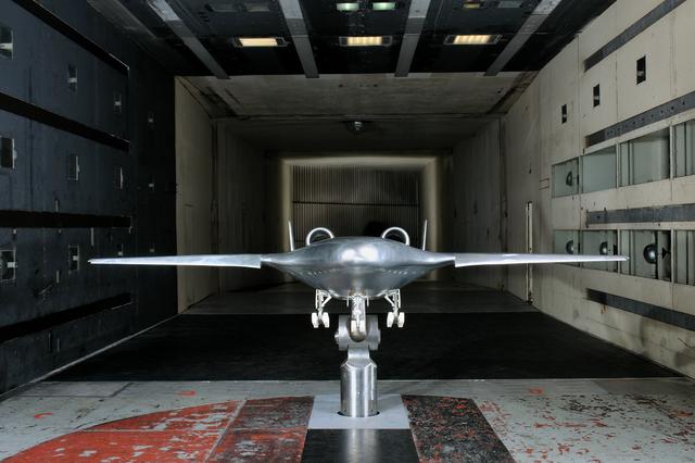 NASA image: (HWB) Hybrid Wing Body Aerodynamic Test in 14x22