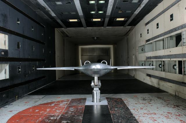 NASA image: (HWB) Hybrid Wing Body Aerodynamic Test in 14x22