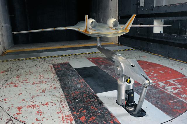 NASA image: (HWB) Hybrid Wing Body Aerodynamic Test in 14x22
