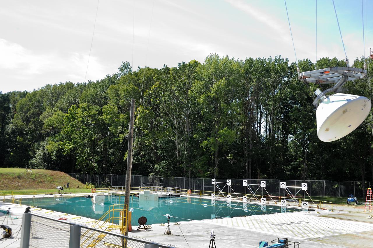 Orion Project SPLASH BTA Water Impact POT Boiler Plate Test Article (BTA) (SPLASH) Structural Passive Landing Attenuation for Survivability of Human Crew. (POT) Phase "0" Test Water Impact Test #3