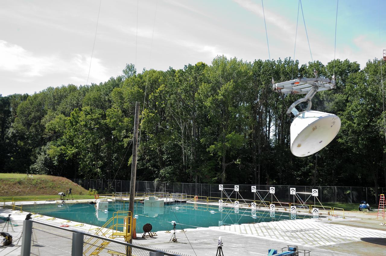 Orion Project SPLASH BTA Water Impact POT Boiler Plate Test Article (BTA) (SPLASH) Structural Passive Landing Attenuation for Survivability of Human Crew. (POT) Phase "0" Test Water Impact Test #3