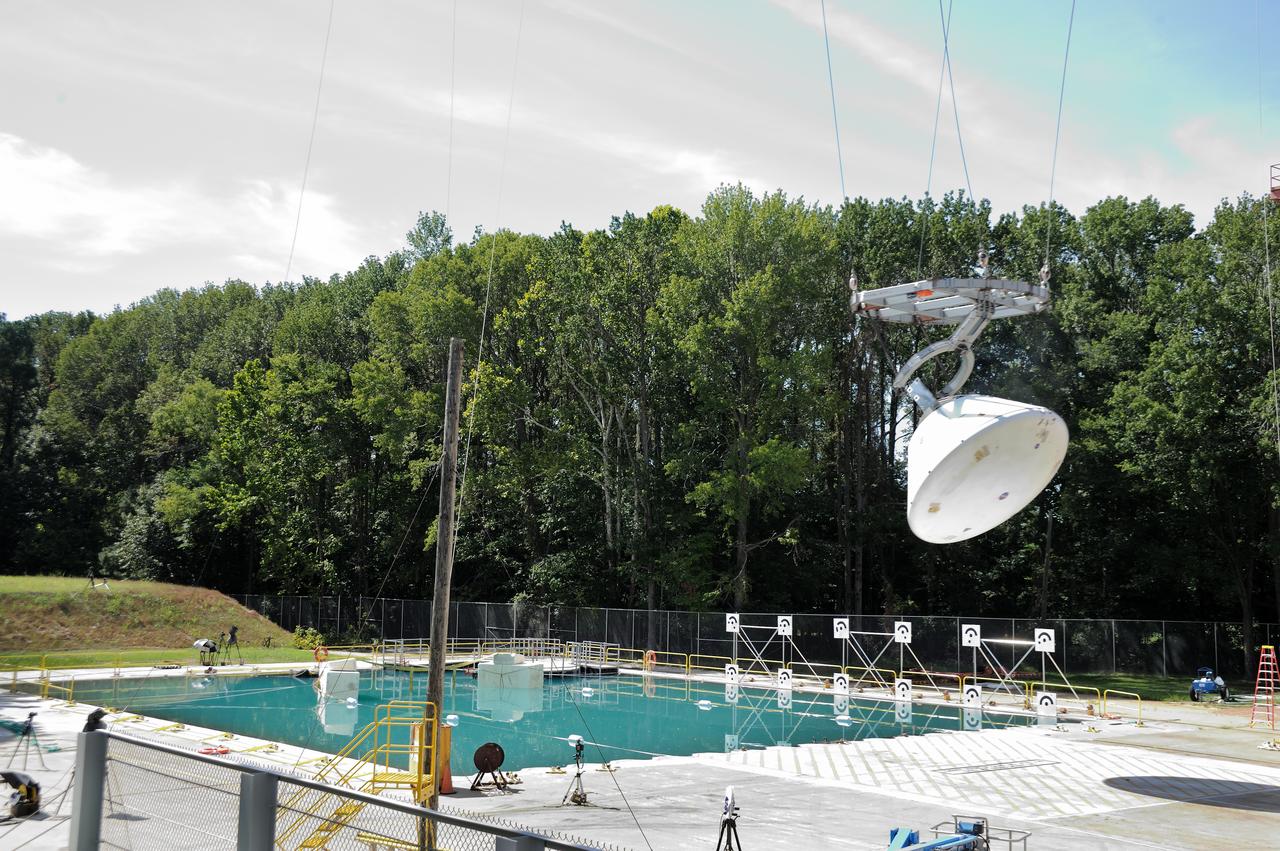 Orion Project SPLASH BTA Water Impact POT Boiler Plate Test Article (BTA) (SPLASH) Structural Passive Landing Attenuation for Survivability of Human Crew. (POT) Phase "0" Test Water Impact Test #3