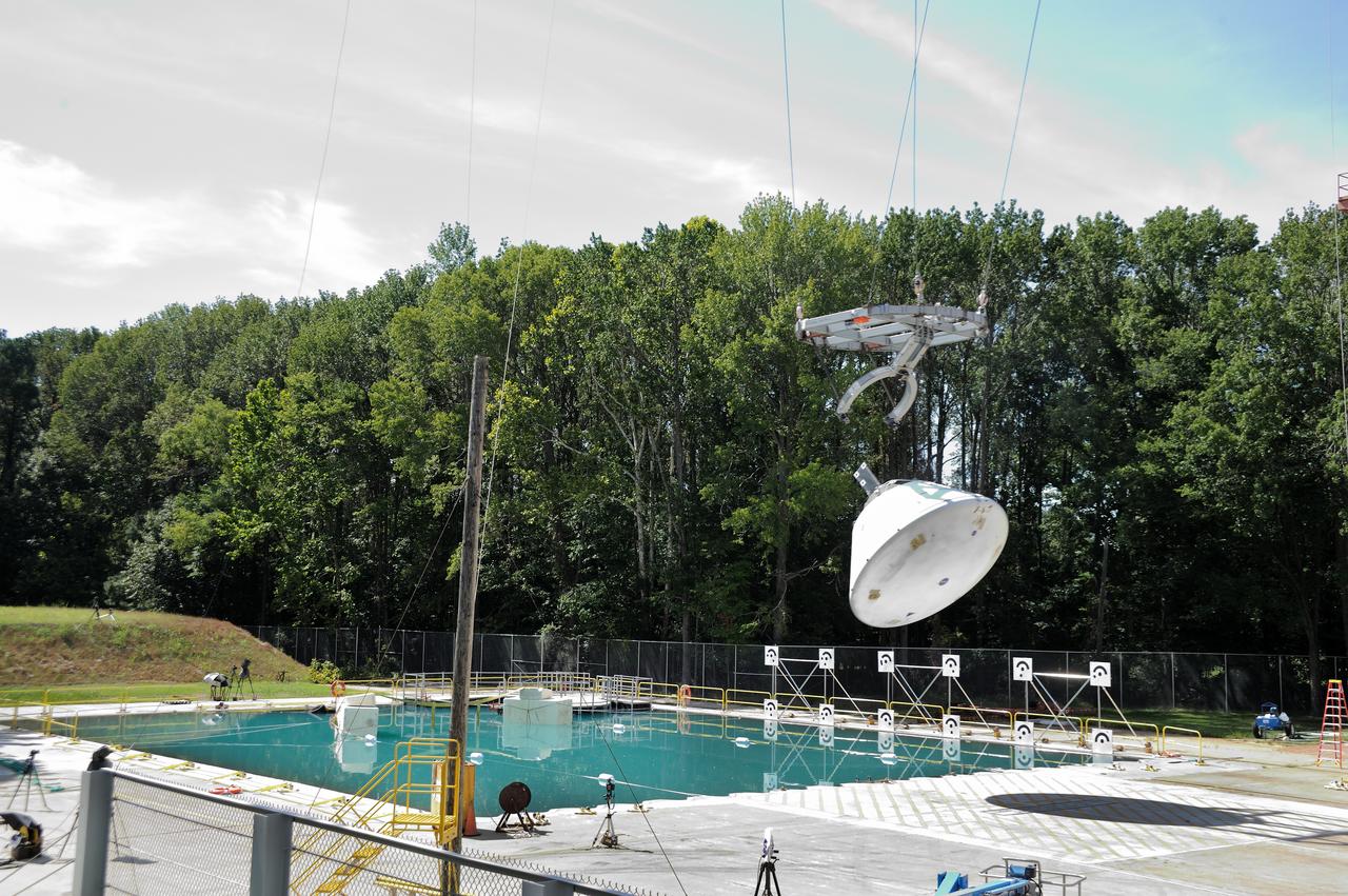 Orion Project SPLASH BTA Water Impact POT  Boiler Plate Test Article (BTA) (SPLASH) Structural Passive Landing Attenuation for Survivability of Human Crew. (POT) Phase "0" Test  Water Impact Test #3