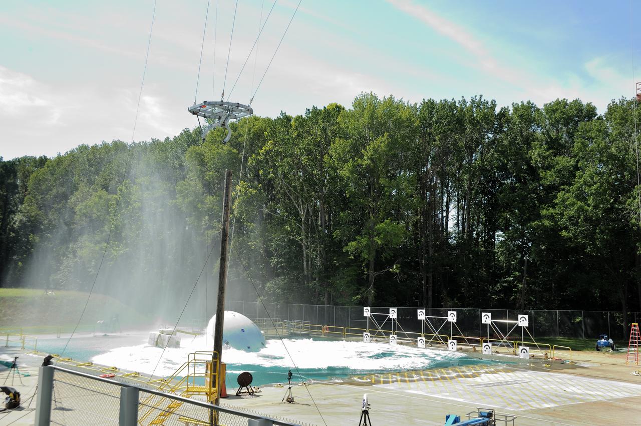 Orion Project SPLASH BTA Water Impact POT  Boiler Plate Test Article (BTA) (SPLASH) Structural Passive Landing Attenuation for Survivability of Human Crew. (POT) Phase "0" Test  Water Impact Test #3