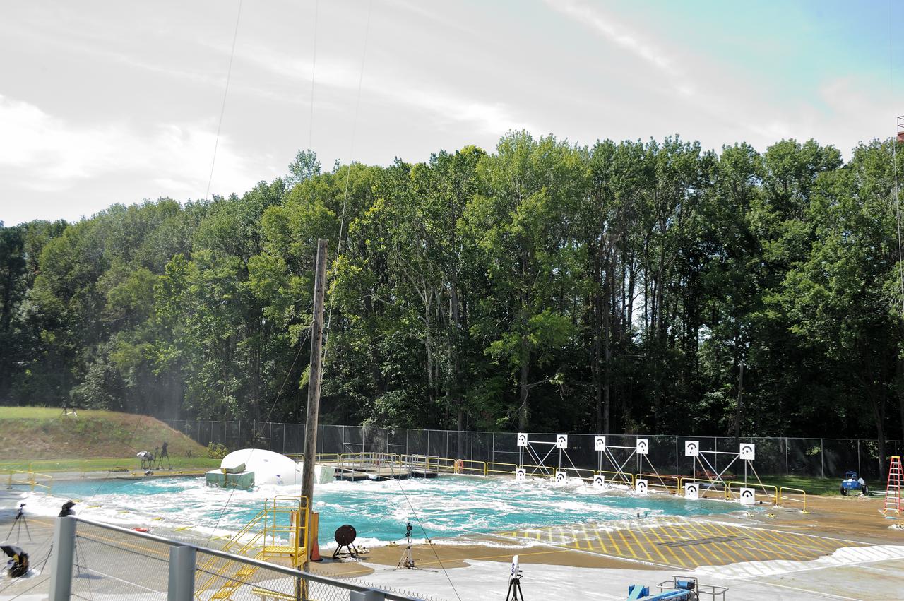 Orion Project SPLASH BTA Water Impact POT Boiler Plate Test Article (BTA) (SPLASH) Structural Passive Landing Attenuation for Survivability of Human Crew. (POT) Phase "0" Test Water Impact Test #3