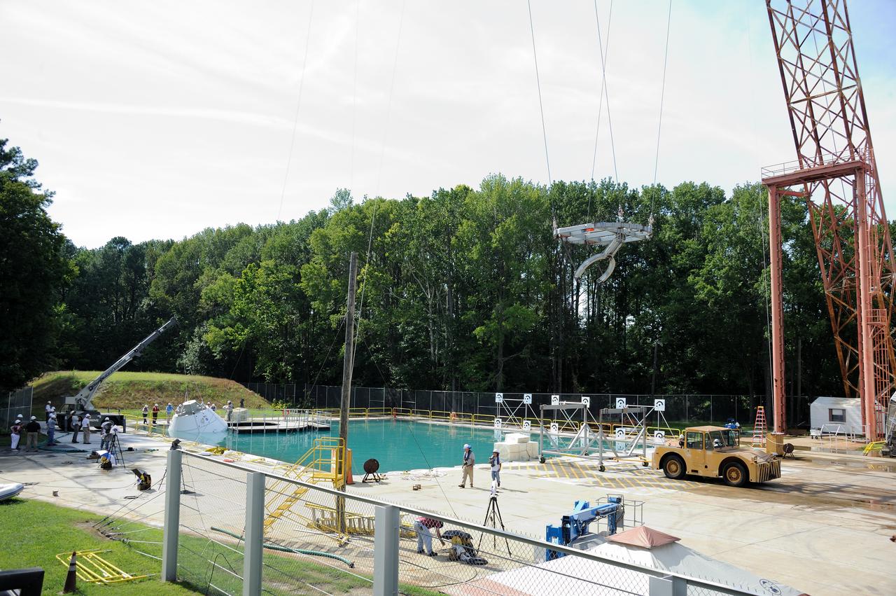 Orion Project SPLASH BTA Water Impact POT Boiler Plate Test Article (BTA) (SPLASH) Structural Passive Landing Attenuation for Survivability of Human Crew. (POT) Phase "0" Test Water Impact Test #3