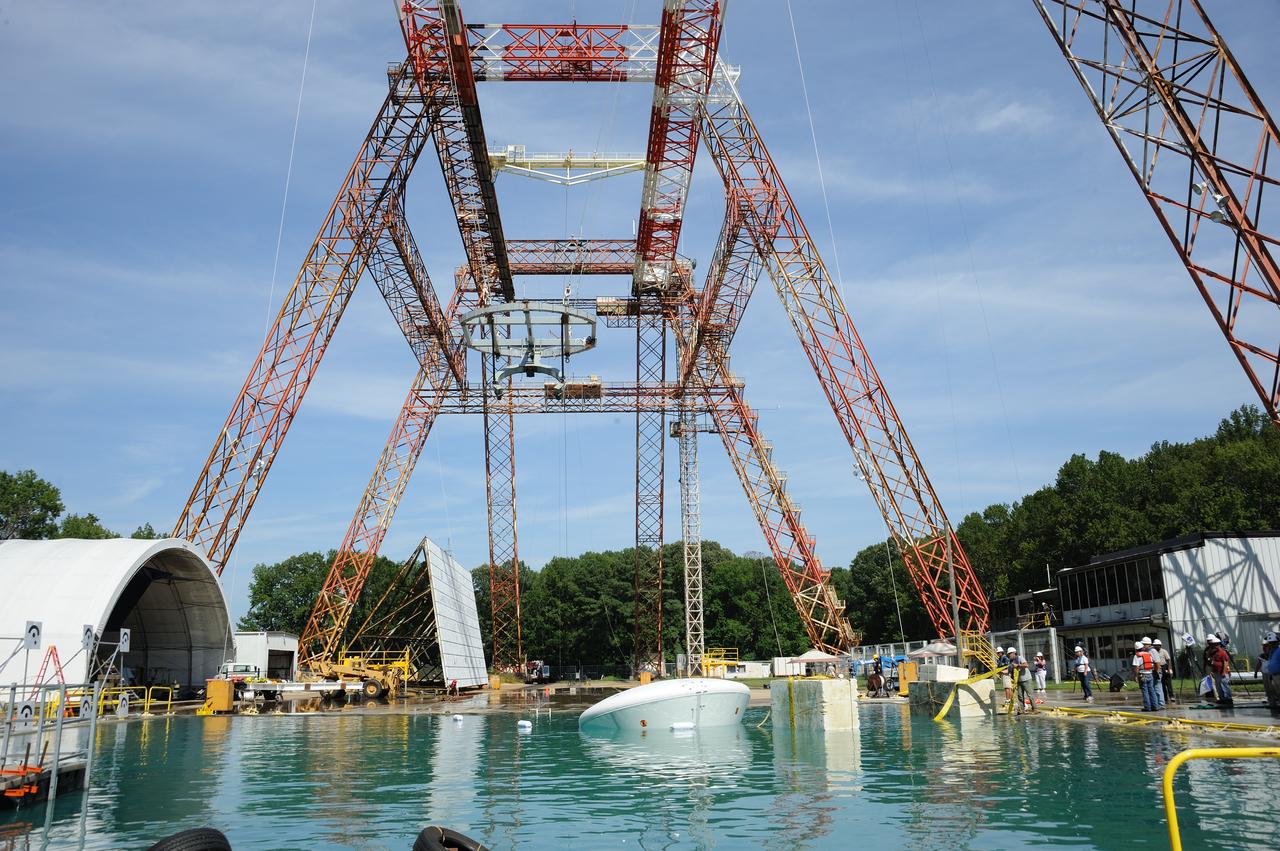 Orion Project SPLASH BTA Water Impact POT Boiler Plate Test Article (BTA) (SPLASH) Structural Passive Landing Attenuation for Survivability of Human Crew. (POT) Phase "0" Test Water Impact Test #3