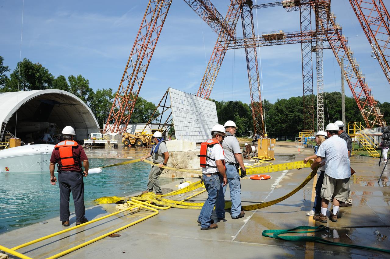 Orion Project SPLASH BTA Water Impact POT Boiler Plate Test Article (BTA) (SPLASH) Structural Passive Landing Attenuation for Survivability of Human Crew. (POT) Phase "0" Test Water Impact Test #3