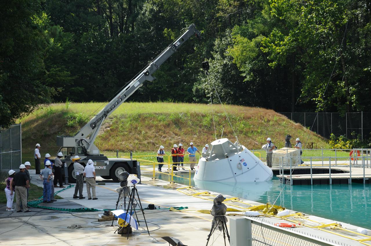 Orion Project SPLASH BTA Water Impact POT Boiler Plate Test Article (BTA) (SPLASH) Structural Passive Landing Attenuation for Survivability of Human Crew. (POT) Phase "0" Test Water Impact Test #3