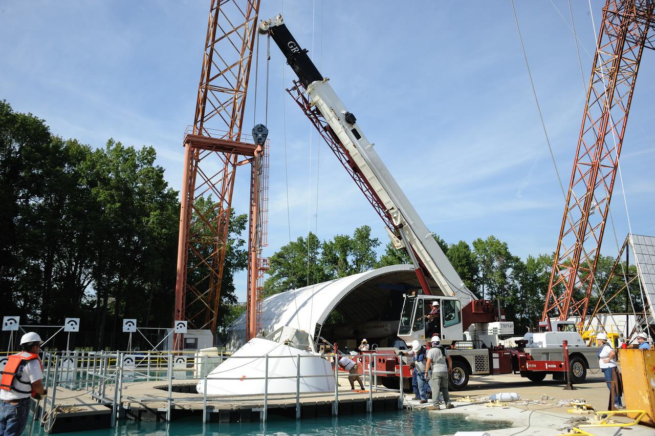 Orion Project SPLASH BTA Water Impact POT  Boiler Plate Test Article (BTA) (SPLASH) Structural Passive Landing Attenuation for Survivability of Human Crew. (POT) Phase "0" Test  Water Impact Test #3