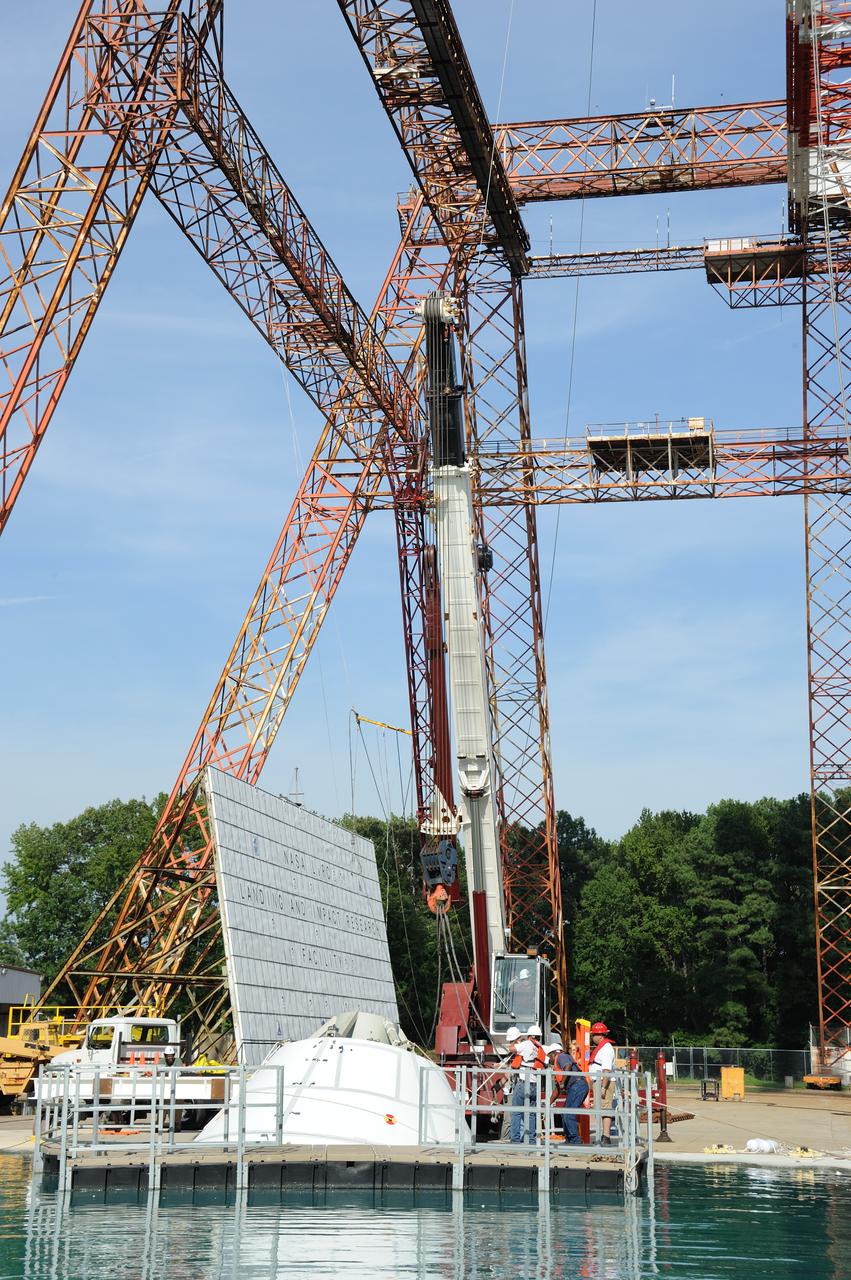 Orion Project SPLASH BTA Water Impact POT Boiler Plate Test Article (BTA) (SPLASH) Structural Passive Landing Attenuation for Survivability of Human Crew. (POT) Phase "0" Test Water Impact Test #3