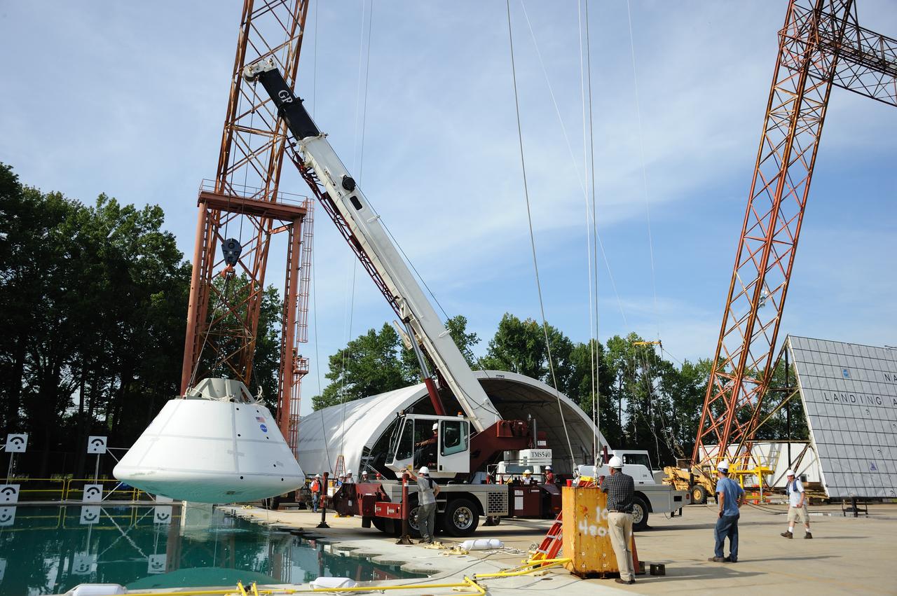 Orion Project SPLASH BTA Water Impact POT Boiler Plate Test Article (BTA) (SPLASH) Structural Passive Landing Attenuation for Survivability of Human Crew. (POT) Phase "0" Test Water Impact Test #3