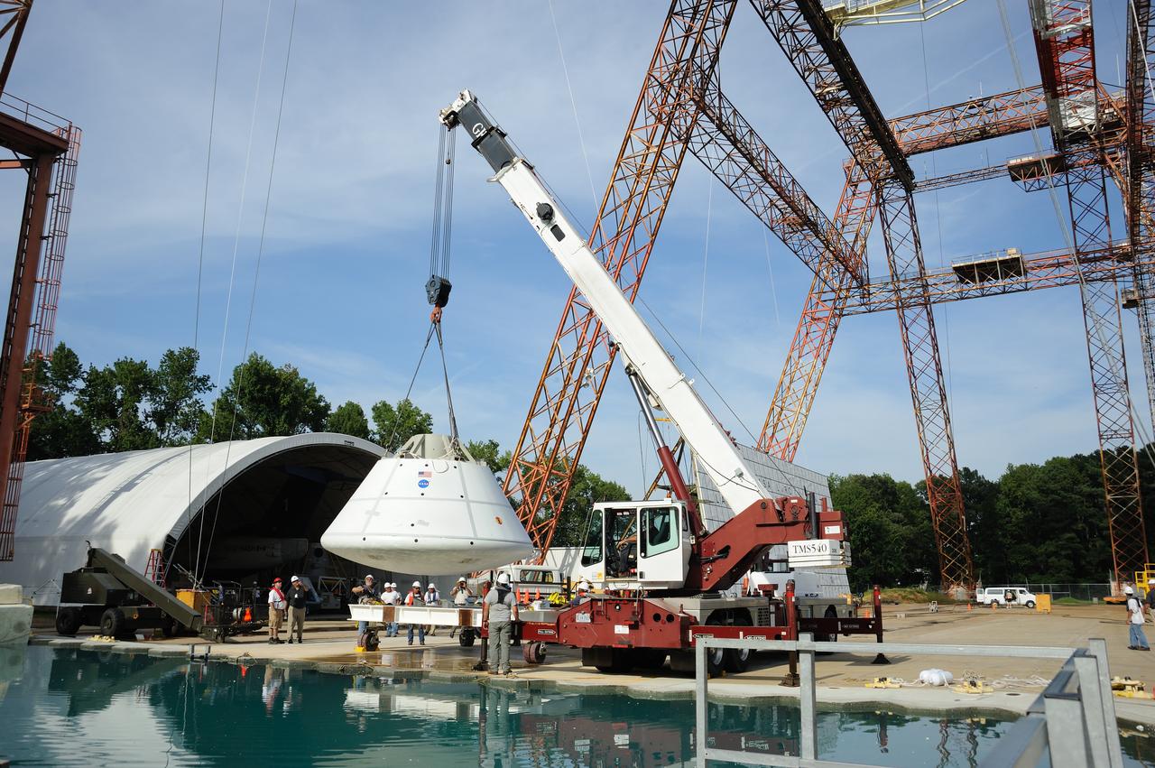 Orion Project SPLASH BTA Water Impact POT  Boiler Plate Test Article (BTA) (SPLASH) Structural Passive Landing Attenuation for Survivability of Human Crew. (POT) Phase "0" Test  Water Impact Test #3