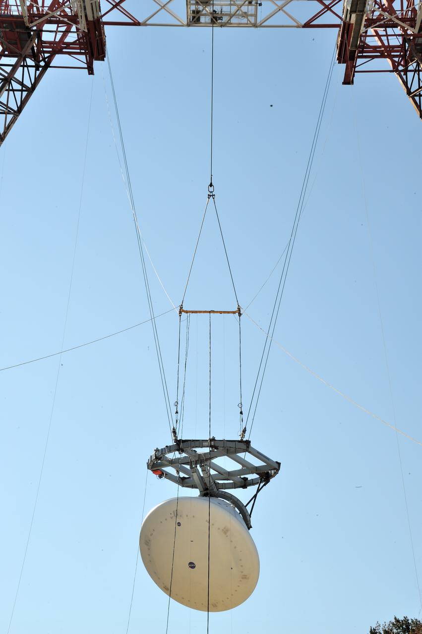 ORION Project-(SPLASH) Structural Passive Landing Attenuation for Survivability of Human Crew (BTA) Boiler Plate Test Article Water Impact Test-Pot Phase"0" Test  Tested at the Hydro Impact Basin at the Landing and Impact Research Facility (Gantry)