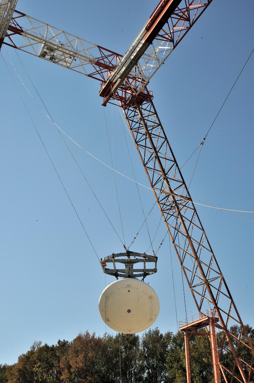ORION Project-(SPLASH) Structural Passive Landing Attenuation for Survivability of Human Crew (BTA) Boiler Plate Test Article Water Impact Test-Pot Phase"0" Test  Tested at the Hydro Impact Basin at the Landing and Impact Research Facility (Gantry)