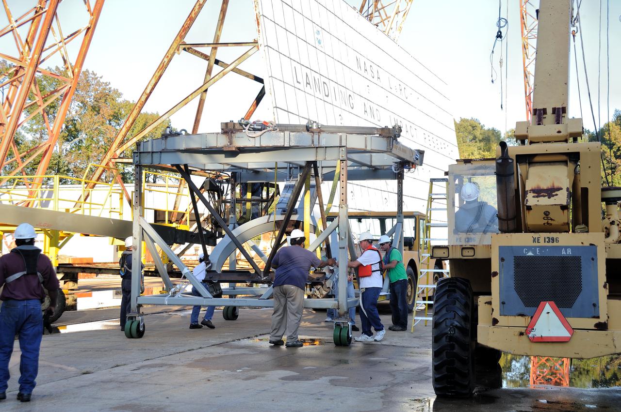 ORION Project-(SPLASH) Structural Passive Landing Attenuation for Survivability of Human Crew (BTA) Boiler Plate Test Article Water Impact Test-Pot Phase"0" Test  Tested at the Hydro Impact Basin at the Landing and Impact Research Facility (Gantry)