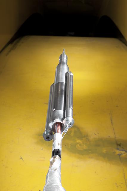 NASA image: 0.4 Percent Scale Space Launch System Wind Tunnel Test 