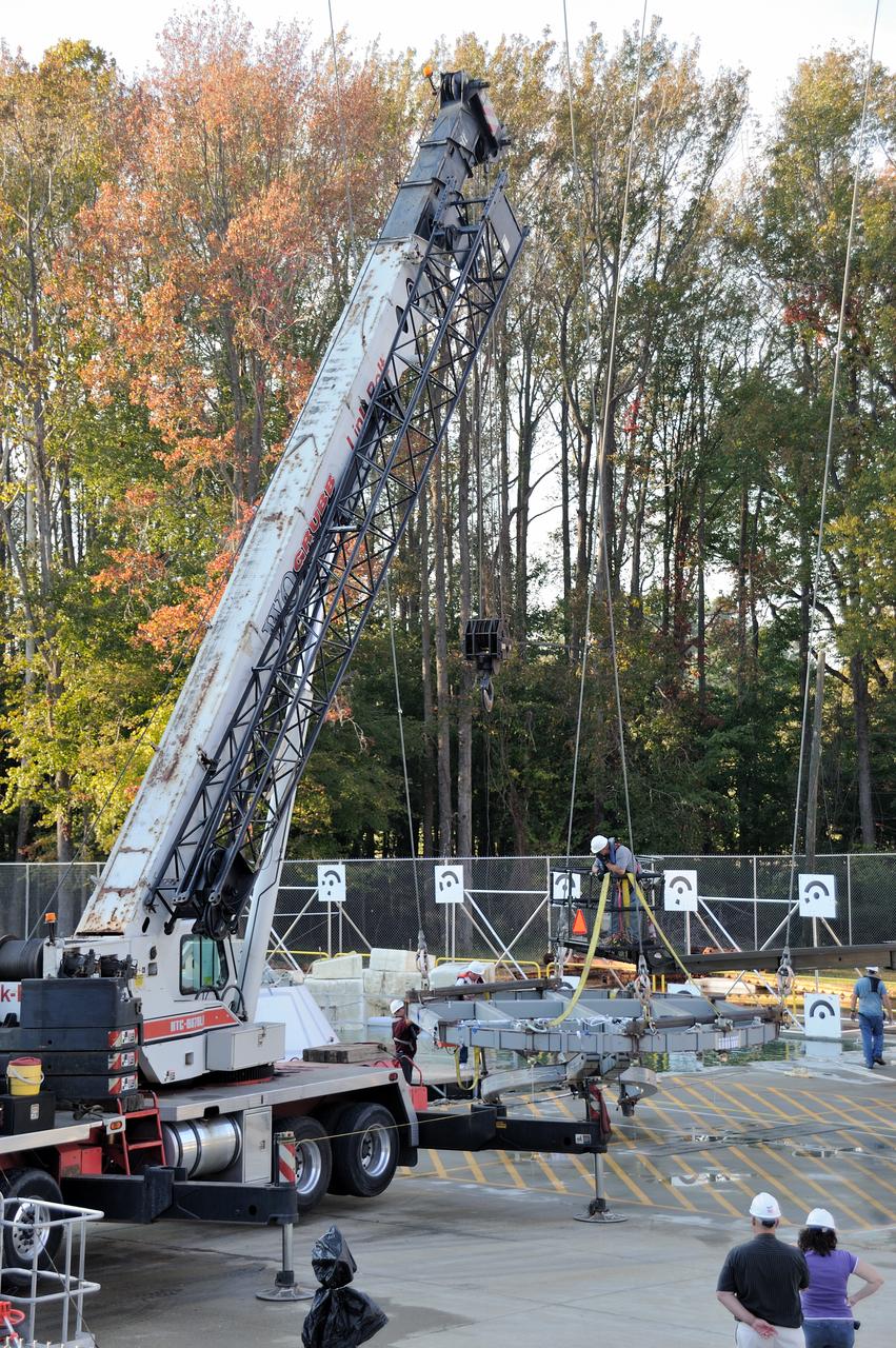 ORION Project-(SPLASH) Structural Passive Landing Attenuation for Survivability of Human Crew (BTA) Boiler Plate Test Article Water Impact Test-P1T#2  Tested at the Hydro Impact Basin at the Landing and Impact Research Facility (Gantry)