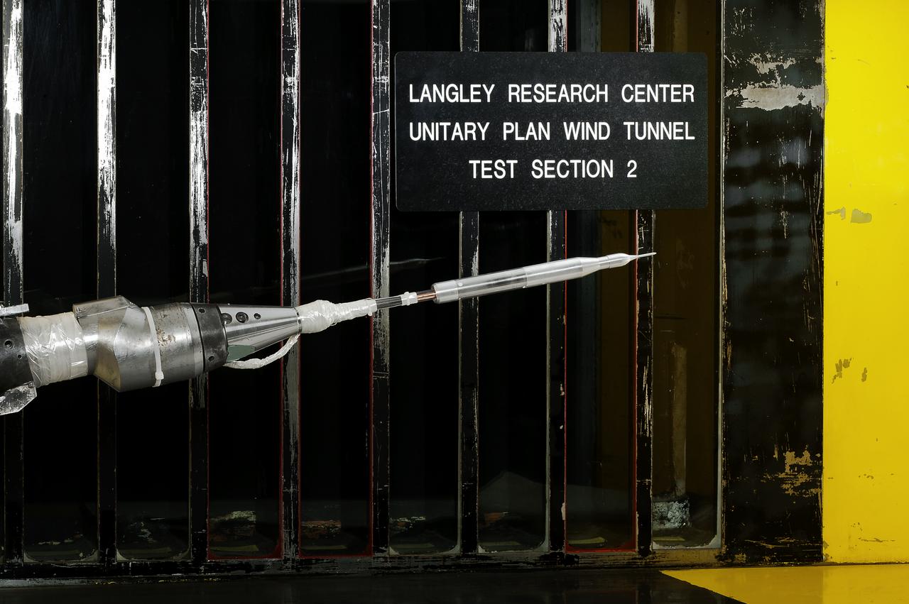0.4% Scale (SLS) Space Launch System Model Test In NASA LaRC Unitary Plan Wind Tunnel 