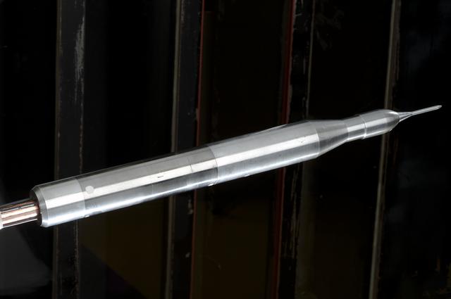 0.4% Scale (SLS) Space Launch System Model Test In NASA LaRC Uni