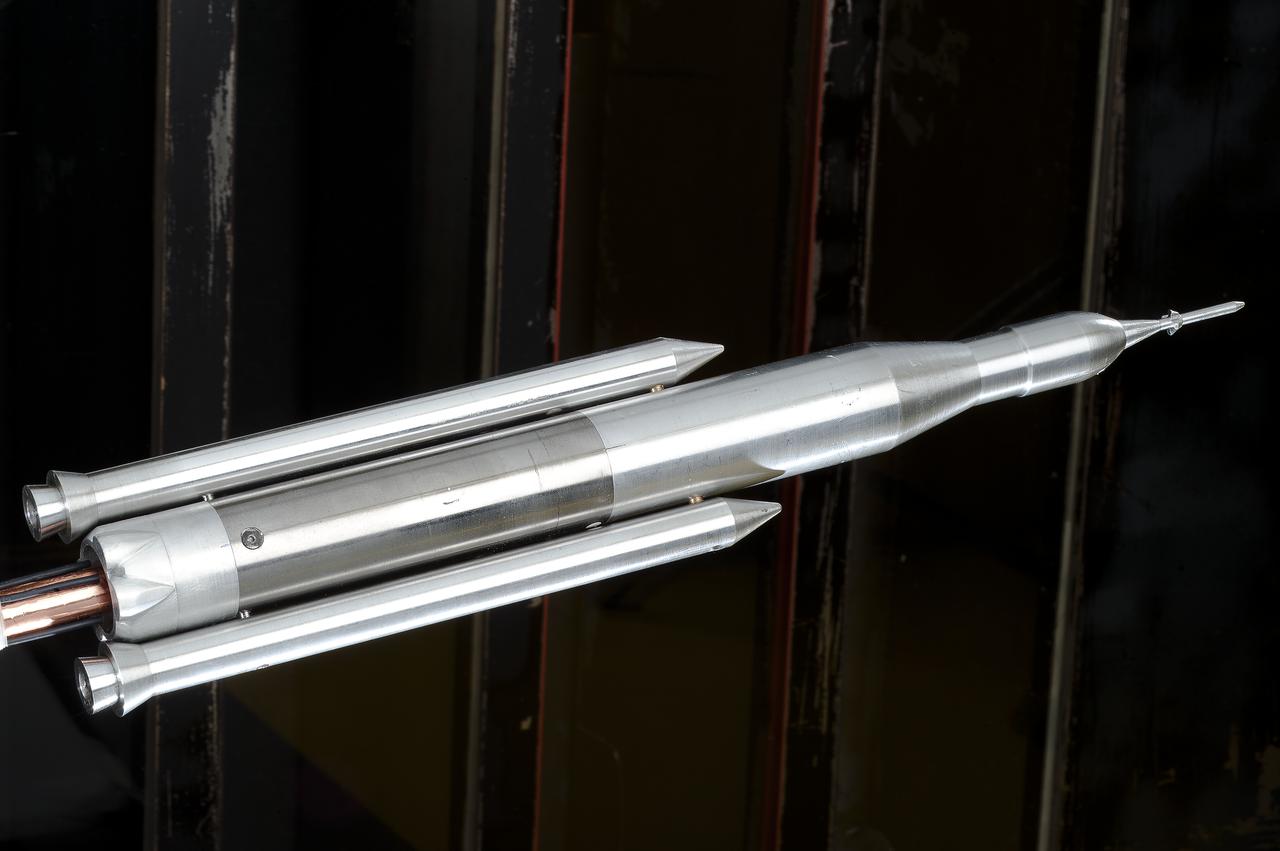 0.4% Scale (SLS) Space Launch System Model Test In NASA LaRC Unitary Plan Wind Tunnel 