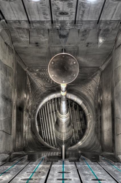 NASA image: MPCV Orion 7% Crew Module in (NTF) National Transonic Facility 