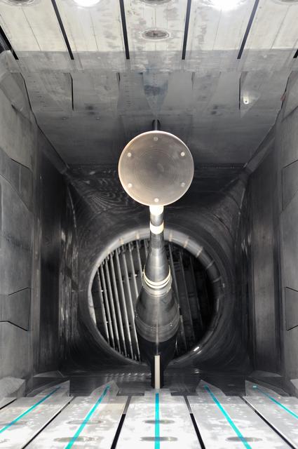 NASA image: MPCV Orion 7% Crew Module in (NTF) National Transonic Facility 